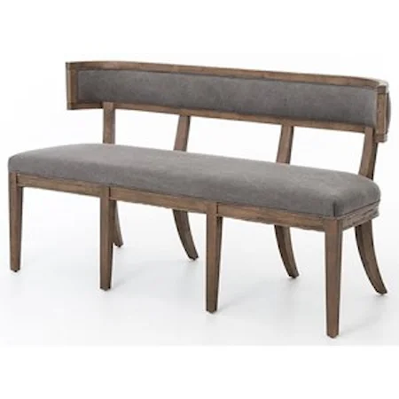 Carter Dining Bench with Dark Moon Canvas